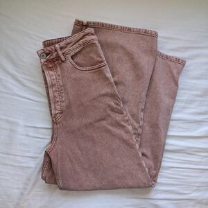 Free People Pink Cropped Jeans